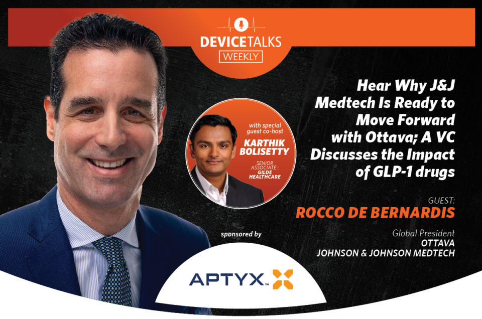 GUEST: Rocco De Bernardis, Global President of OTTAVA. Johnson & Johnson Medtech GUEST CO-HOST: Karthik Bolisetty, Senior Associated at Gilde Healthcare SPONSOR: APTYX