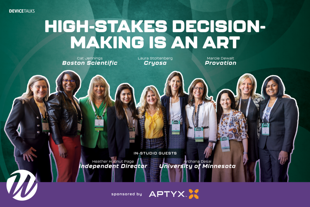 Women in MedTech podcast artwork, DeviceTalks Podcast Network